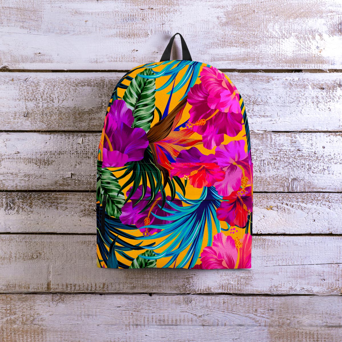 Tropical Hibiscus Flower Hawaiian Print Backpack-grizzshop