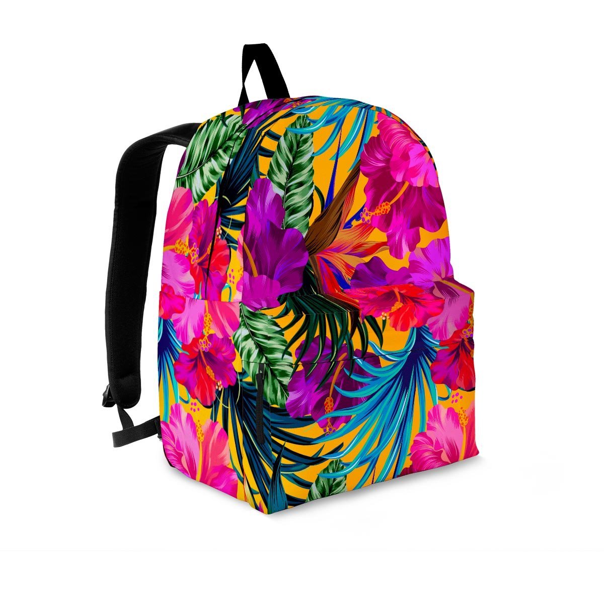 Tropical Hibiscus Flower Hawaiian Print Backpack-grizzshop