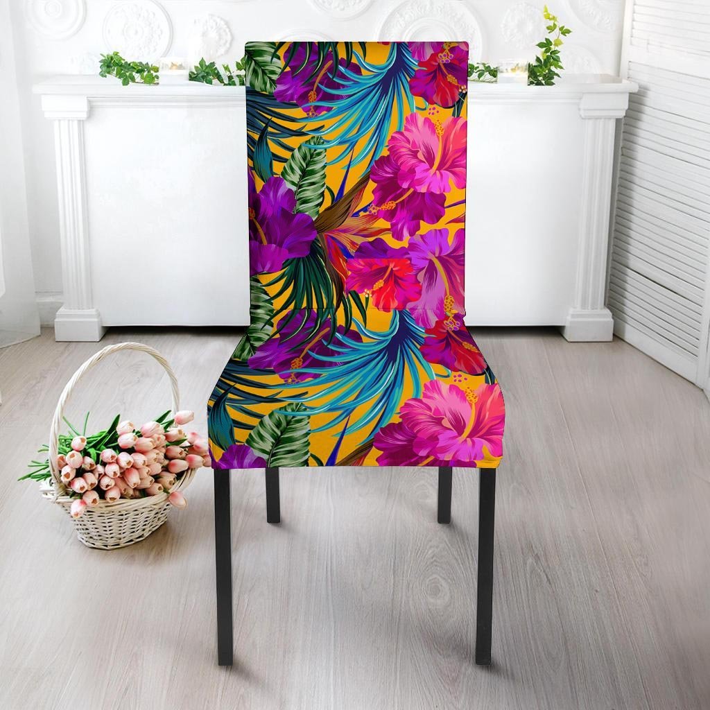 Tropical Hibiscus Flower Hawaiian Print Chair Cover-grizzshop