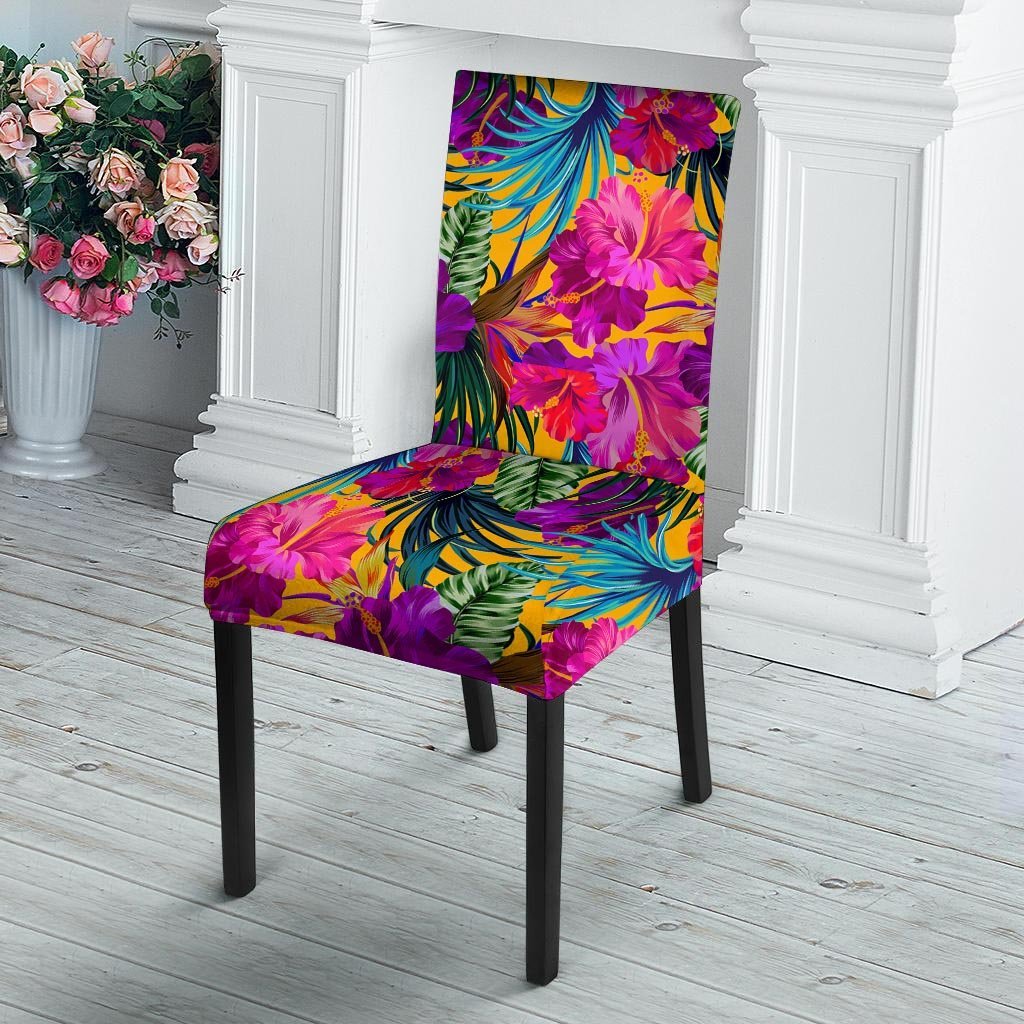 Tropical Hibiscus Flower Hawaiian Print Chair Cover-grizzshop