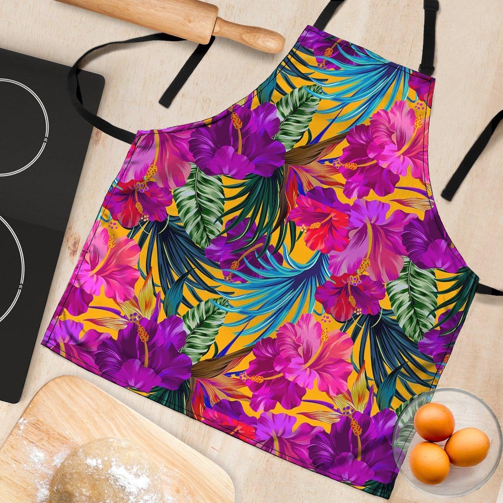 Tropical Hibiscus Flower Hawaiian Print Women's Apron-grizzshop