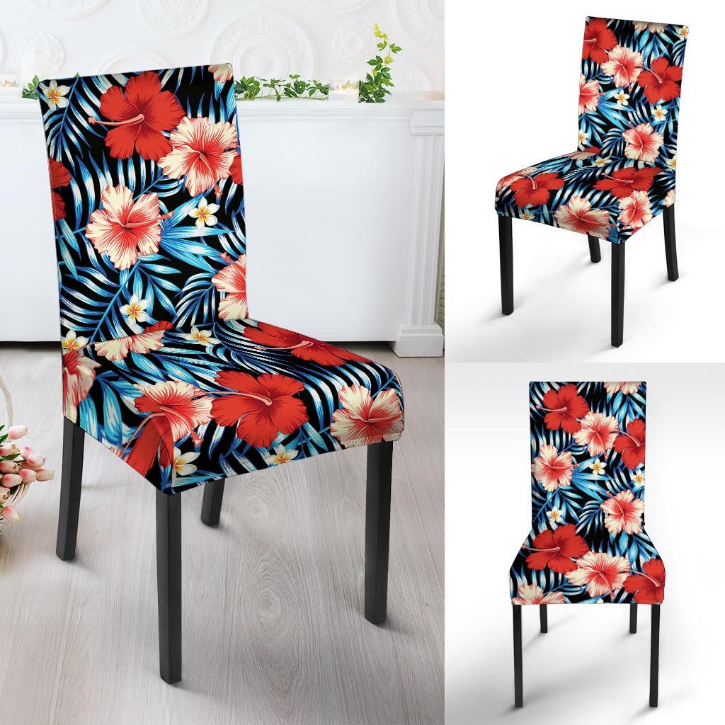 Tropical Hibiscus Flower Print Chair Cover-grizzshop