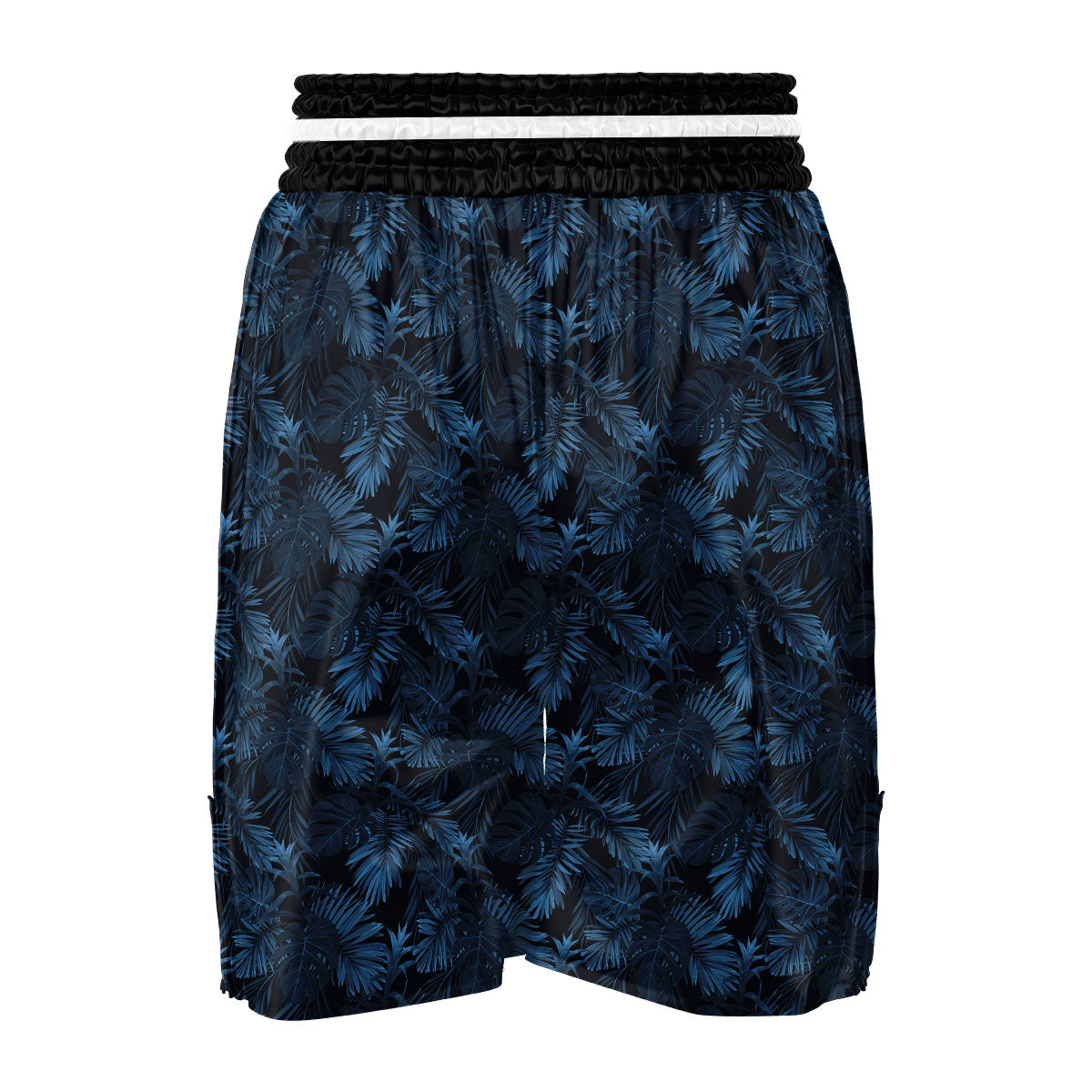 Tropical Leaf Dark Print Pattern Boxing Shorts-grizzshop