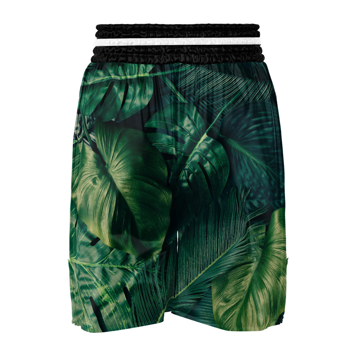 Tropical Leaf Natural Print Boxing Shorts-grizzshop