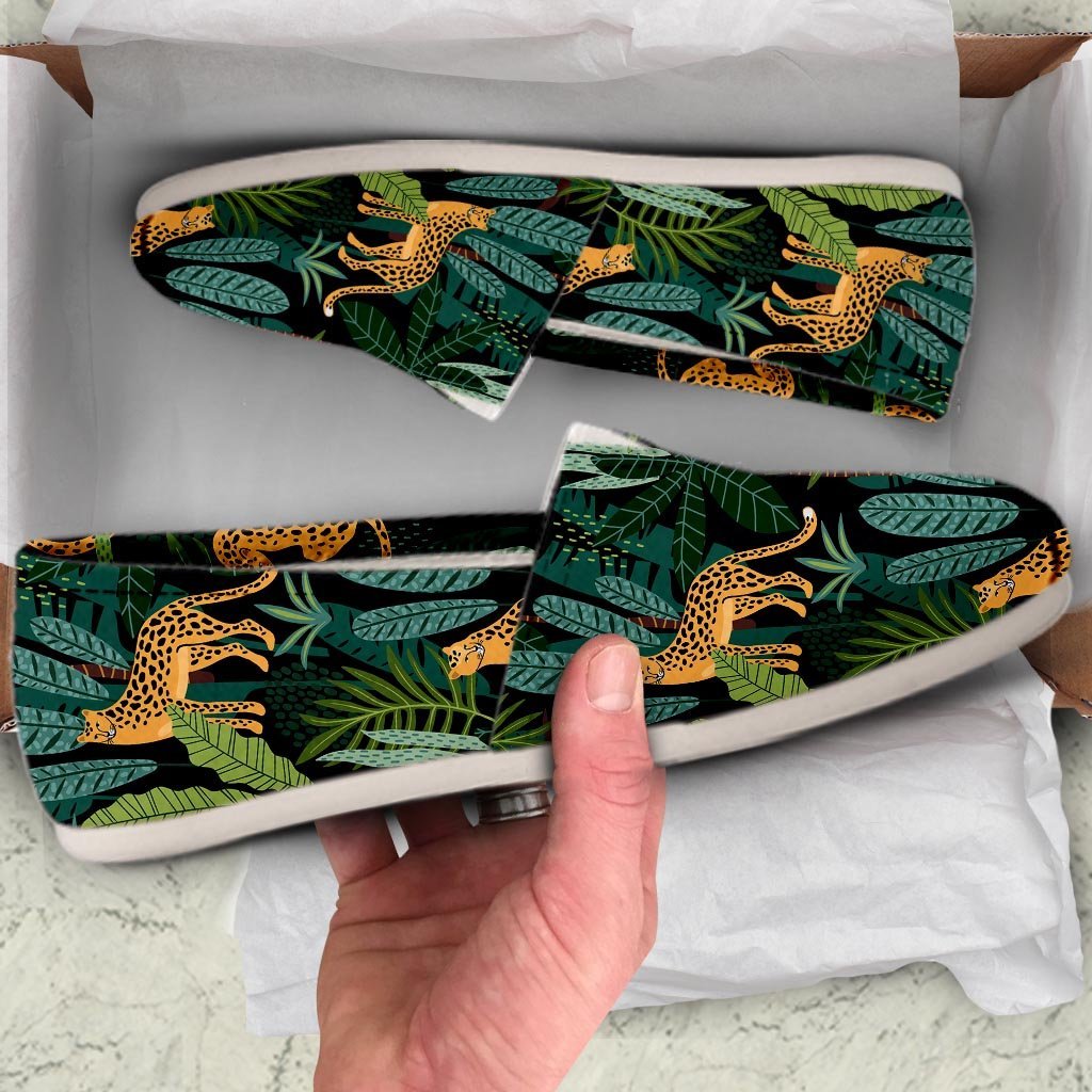 Tropical Leopard Hawaiian Print Canvas Shoes-grizzshop