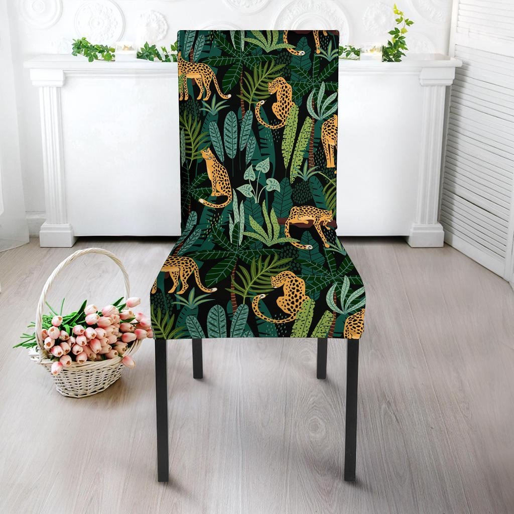 Tropical Leopard Hawaiian Print Chair Cover-grizzshop