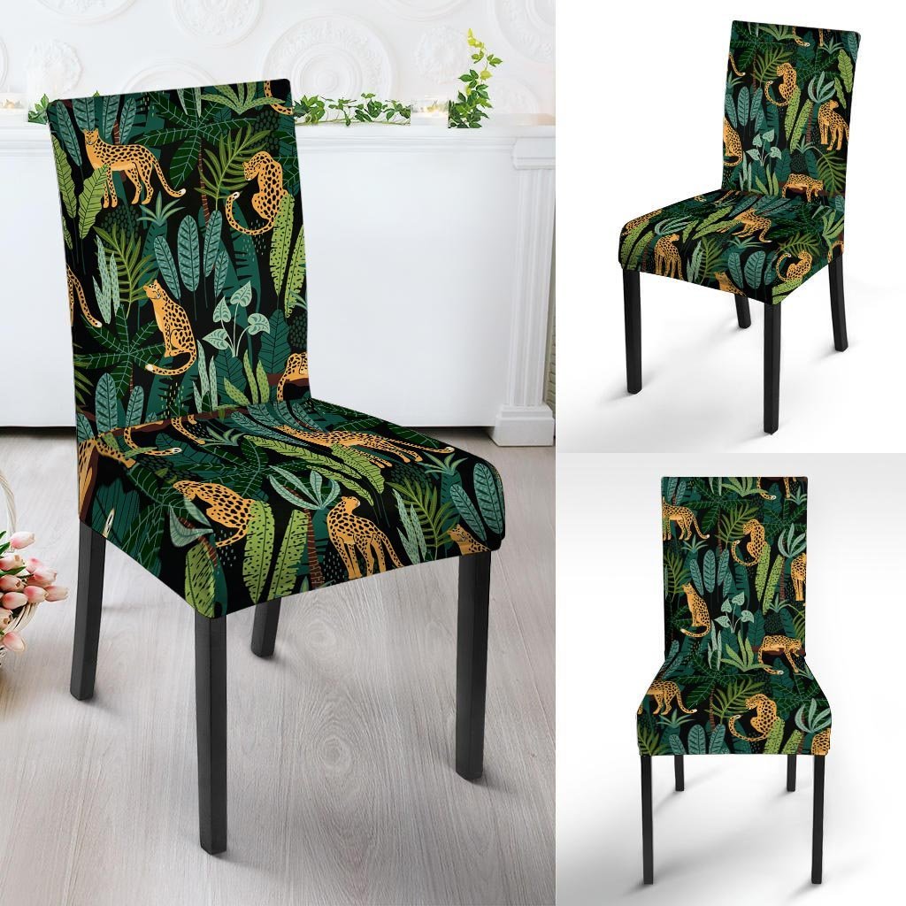 Tropical Leopard Hawaiian Print Chair Cover-grizzshop