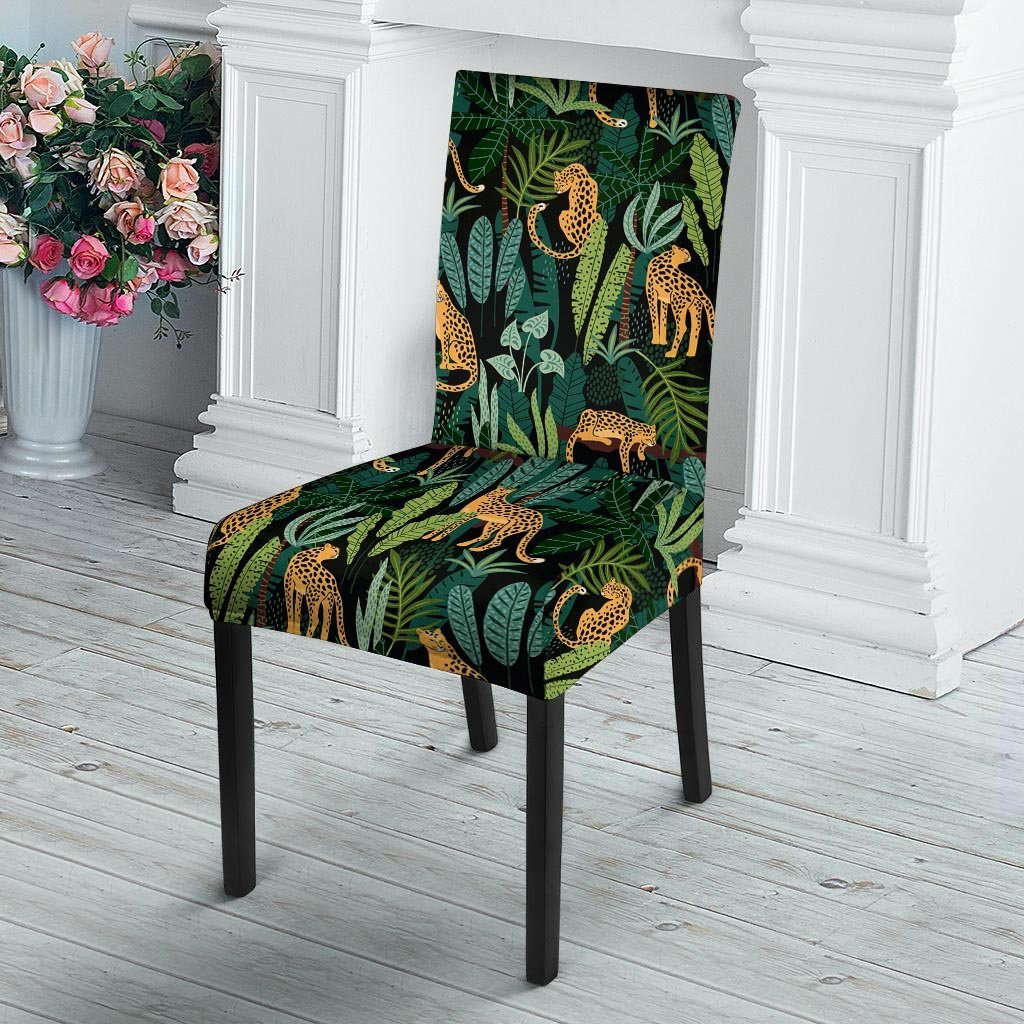 Tropical Leopard Hawaiian Print Chair Cover-grizzshop