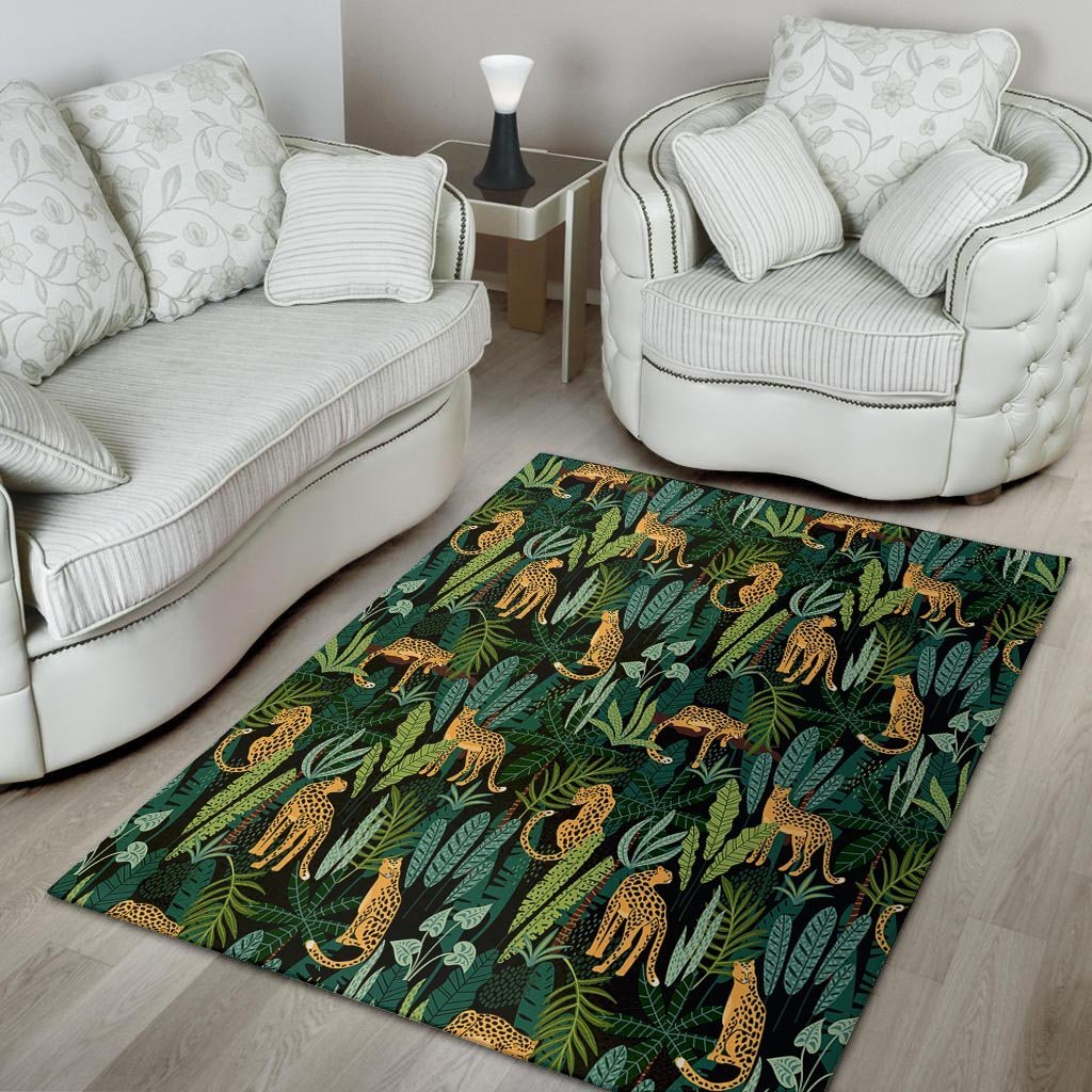 Tropical Leopard Hawaiian Print Floor Mat-grizzshop