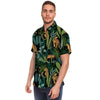 Tropical Leopard Hawaiian Print Men's Short Sleeve Shirt-grizzshop