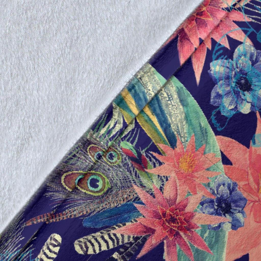 Tropical Monkey Print Pattern Blanket-grizzshop