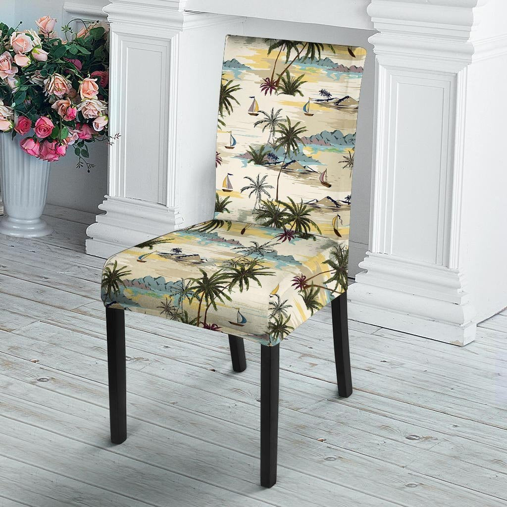 Tropical Palm Lead Island Print Chair Cover-grizzshop