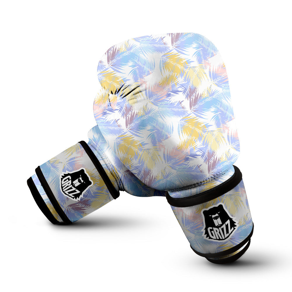 Tropical Palm Leaf Pastel Print Pattern Boxing Gloves-grizzshop