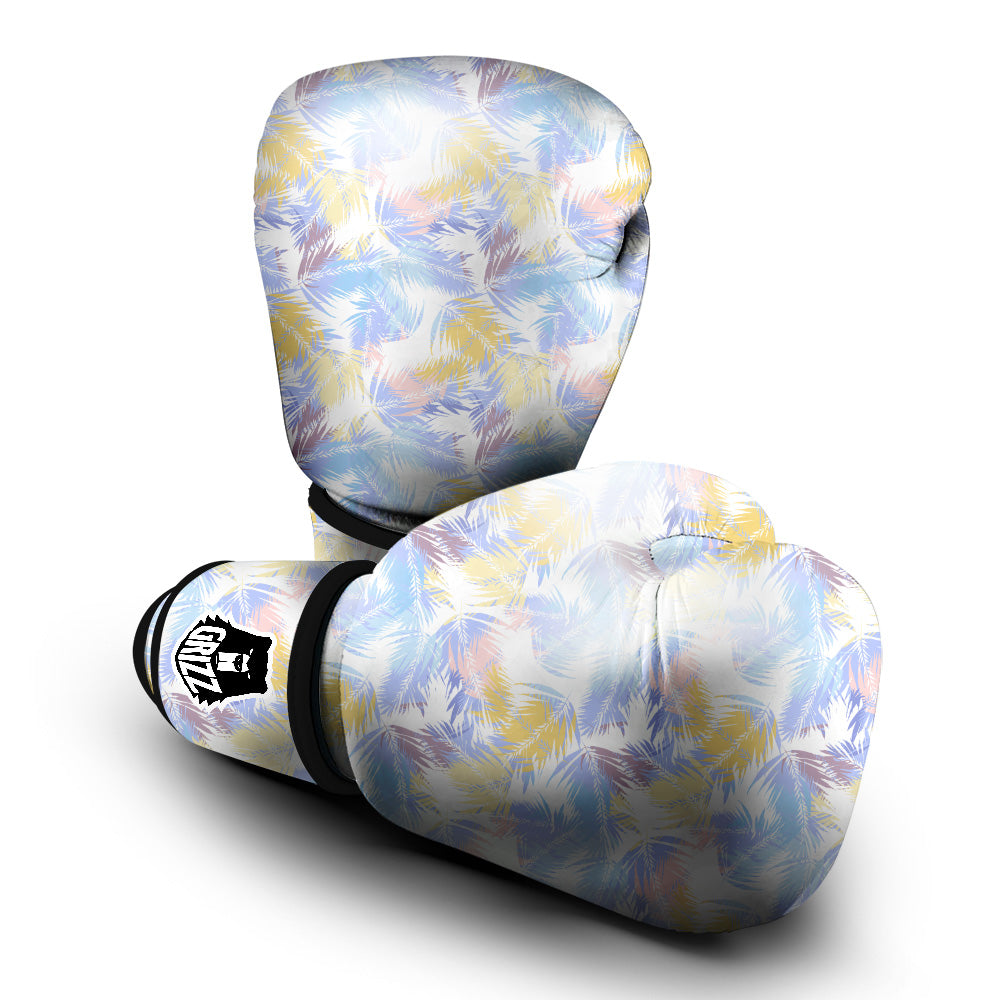 Tropical Palm Leaf Pastel Print Pattern Boxing Gloves-grizzshop
