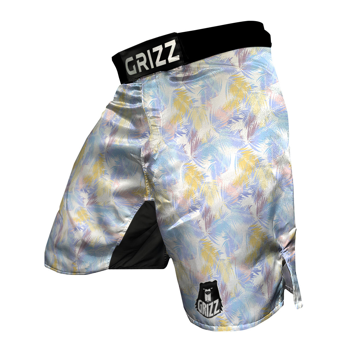 Tropical Palm Leaf Pastel Print Pattern MMA Shorts-grizzshop