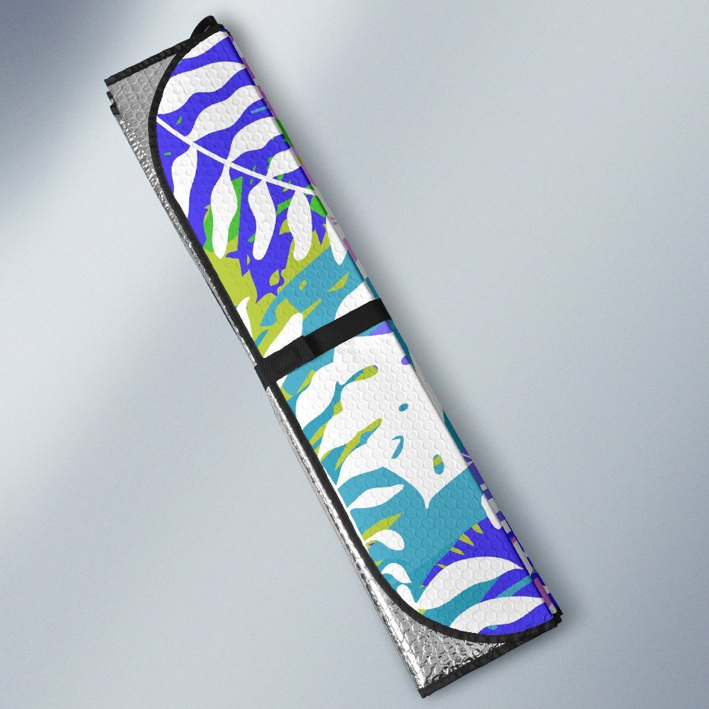 Tropical Palm Leaves Hawaiian Pattern Print Car Sun Shade-grizzshop