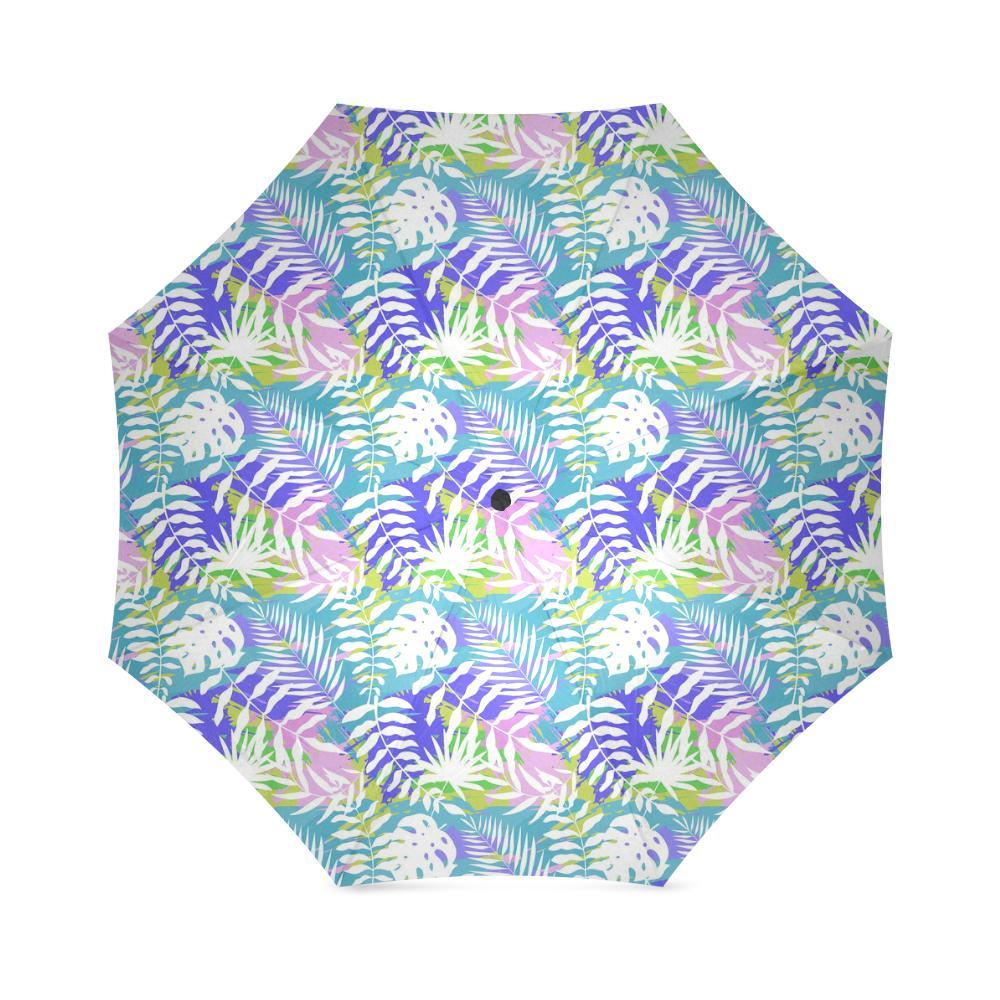 Tropical Palm Leaves Hawaiian Pattern Print Foldable Umbrella-grizzshop
