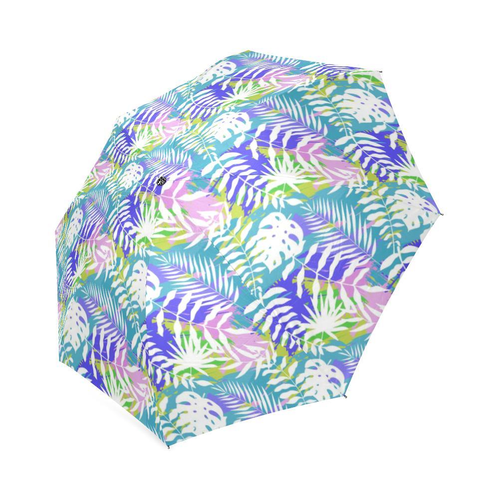 Tropical Palm Leaves Hawaiian Pattern Print Foldable Umbrella-grizzshop