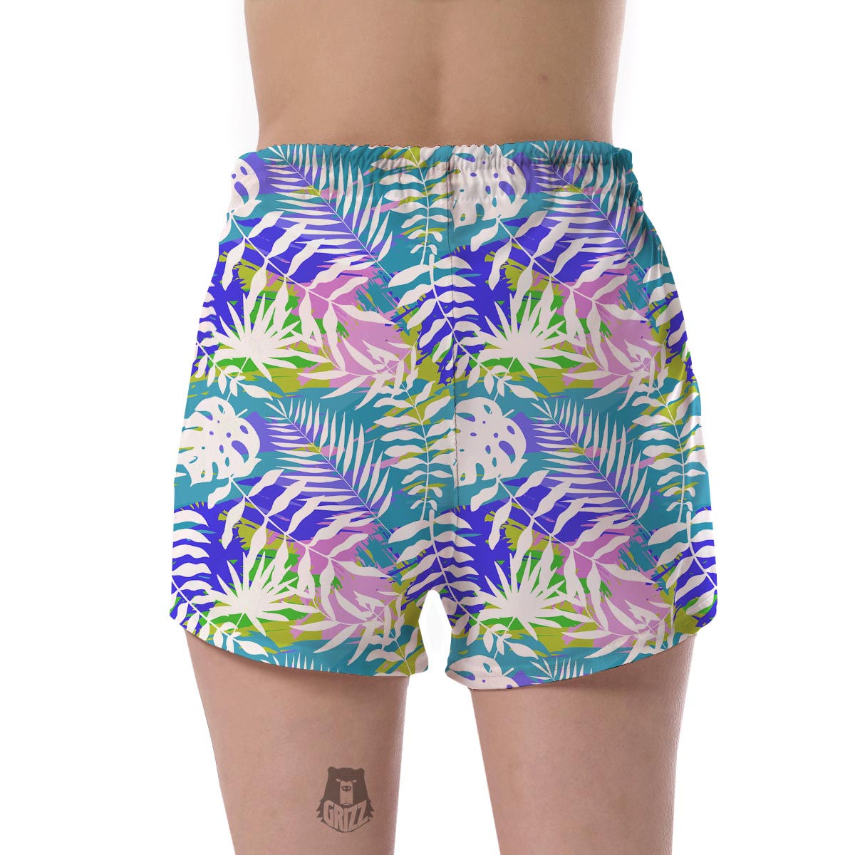 Tropical Palm Leaves Hawaiian Pattern Print Women's Shorts-grizzshop