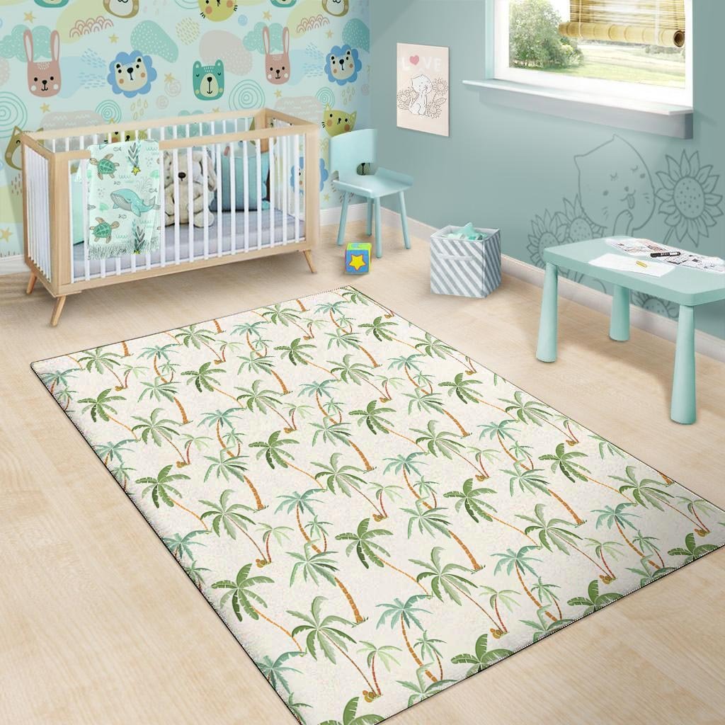 Tropical Palm Tree Hawaiian Print Floor Mat-grizzshop
