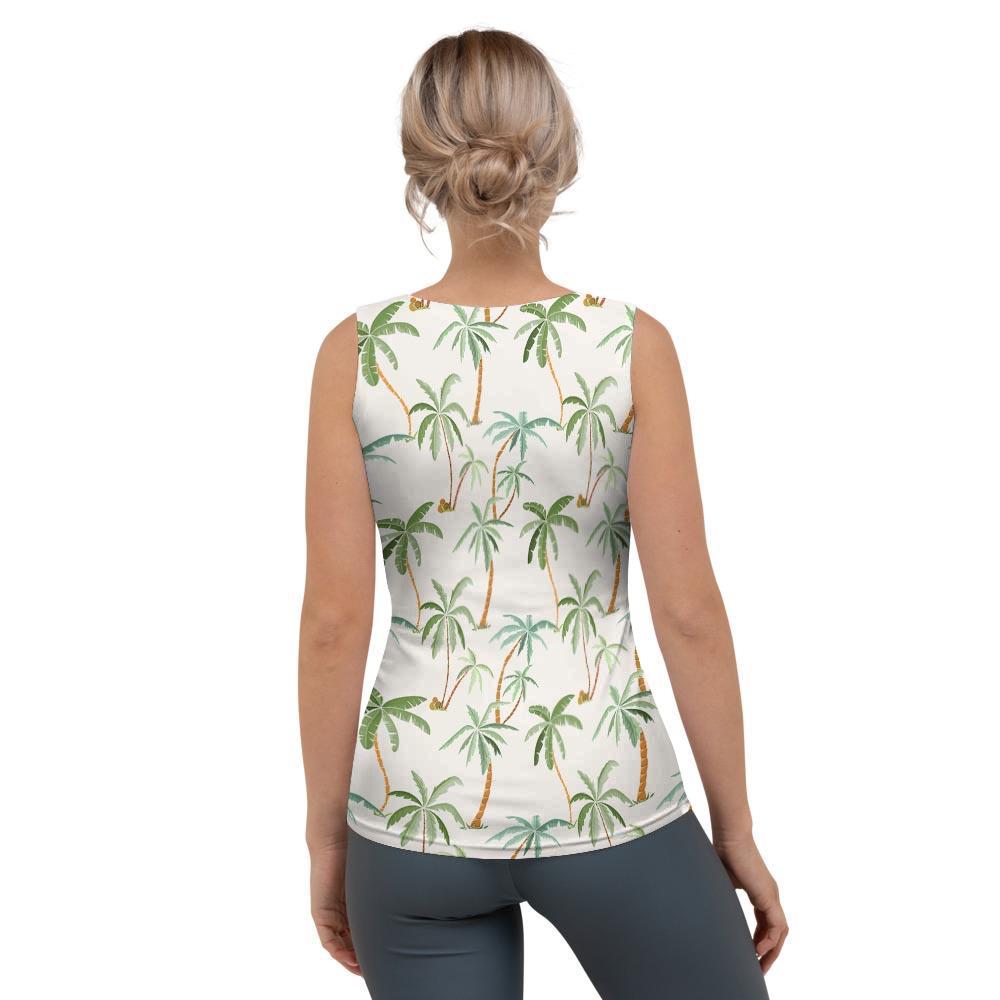 Tropical Palm Tree Hawaiian Print Women's Tank Top-grizzshop
