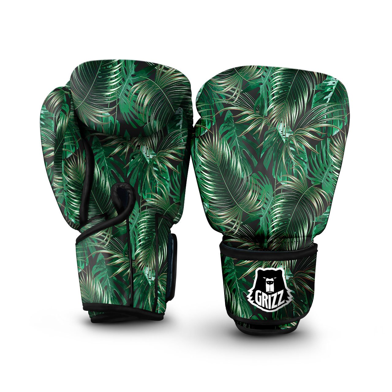 Tropical Palm Tree Print Pattern Boxing Gloves-grizzshop