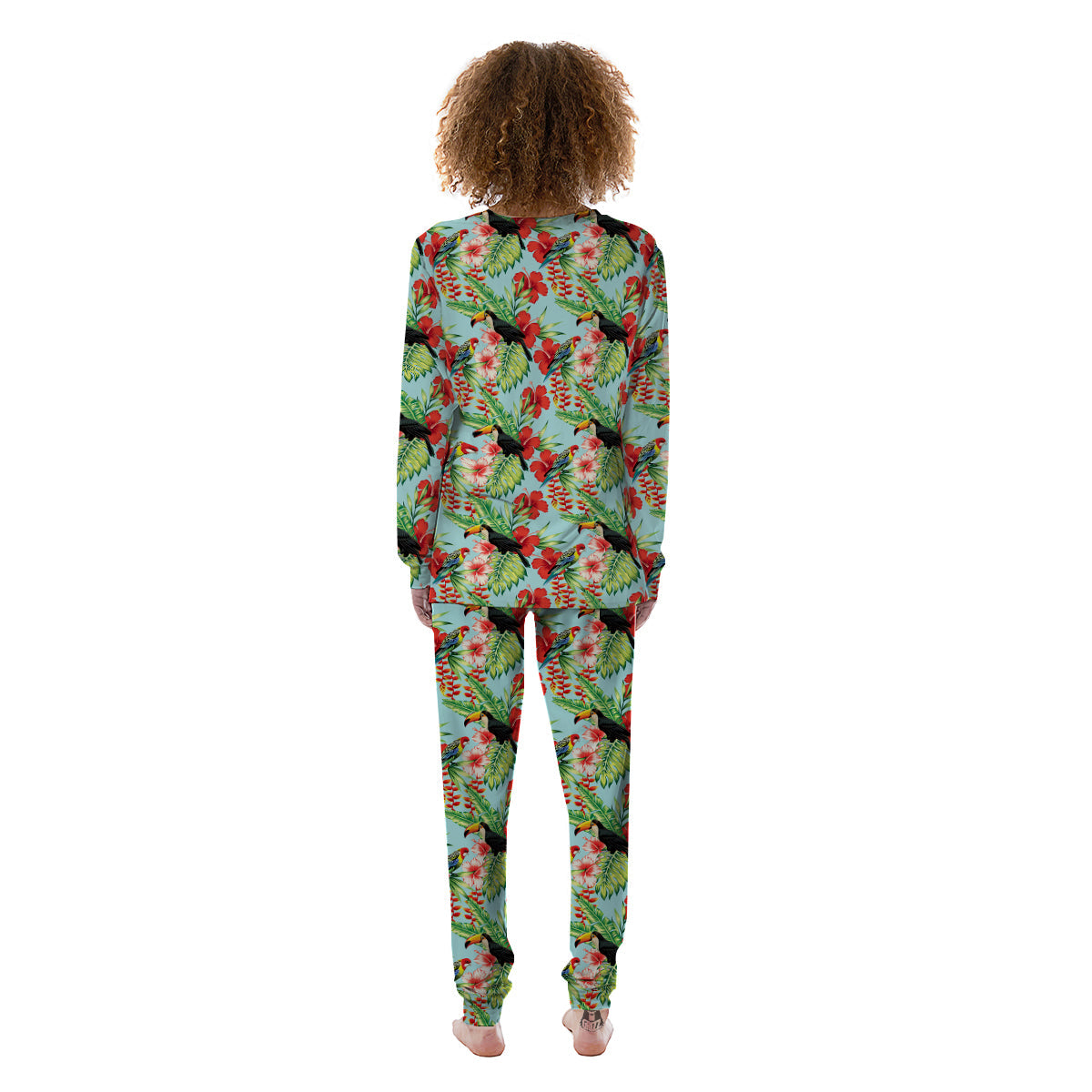 Tropical Parrot Toucan Print Pattern Women's Pajamas-grizzshop