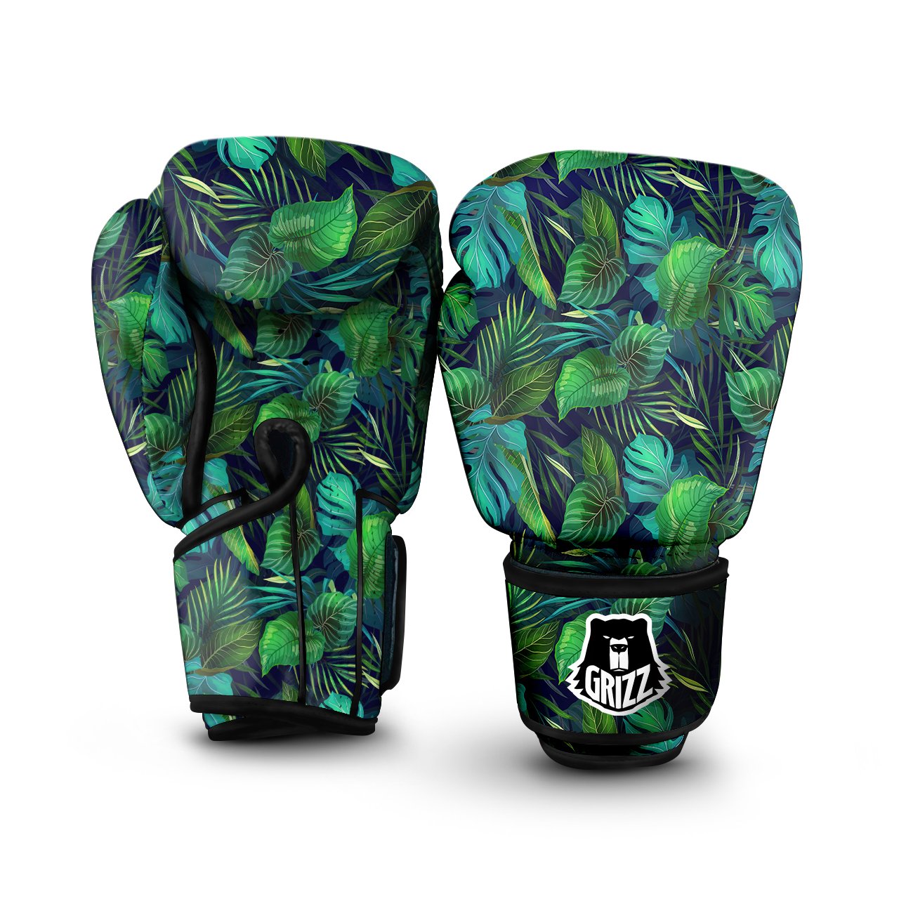 Purple Neon Pineapple Hawaiian Print Boxing Gloves