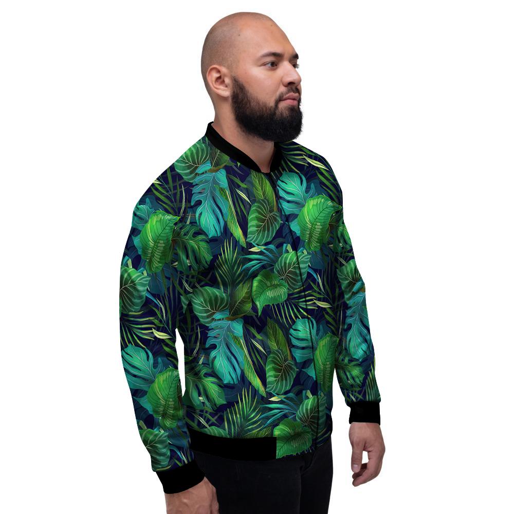 Tropical Plants Hawaiian Print Pattern Men's Bomber Jacket-grizzshop