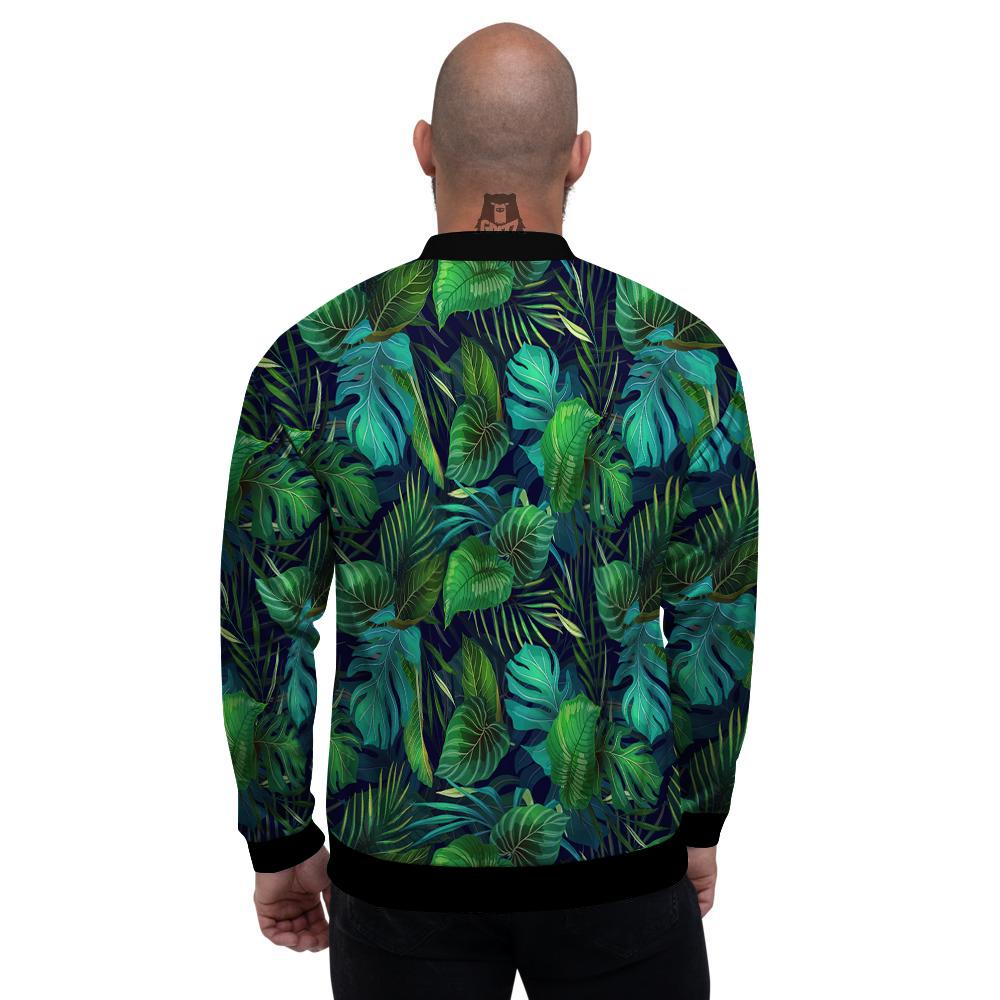 Tropical Plants Hawaiian Print Pattern Men's Bomber Jacket-grizzshop