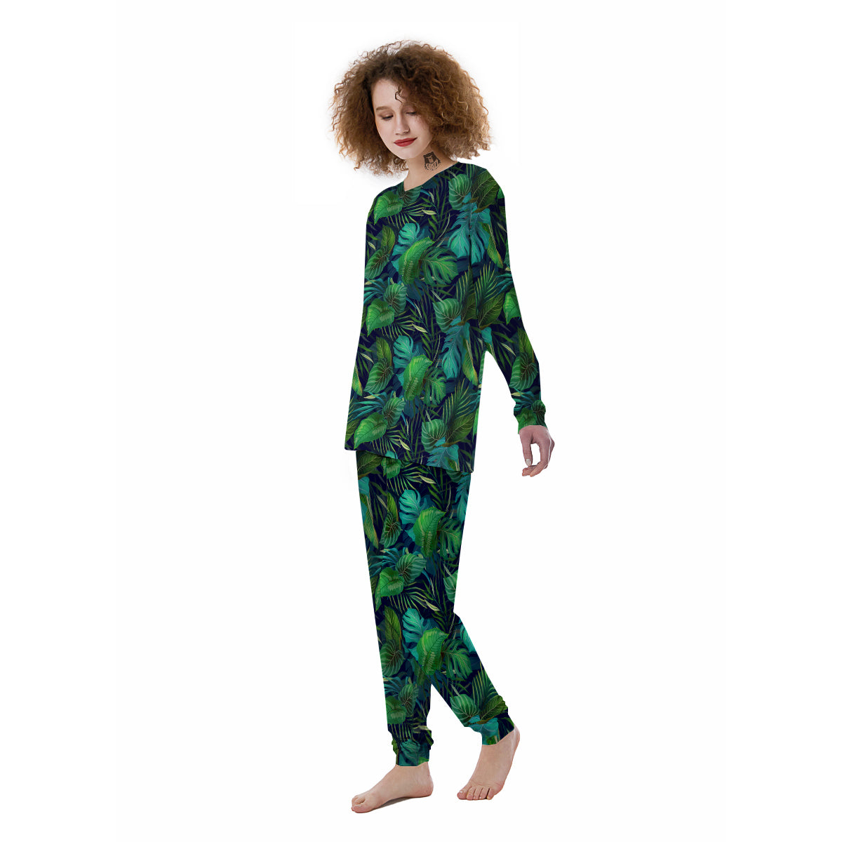 Tropical Plants Hawaiian Print Pattern Women's Pajamas-grizzshop