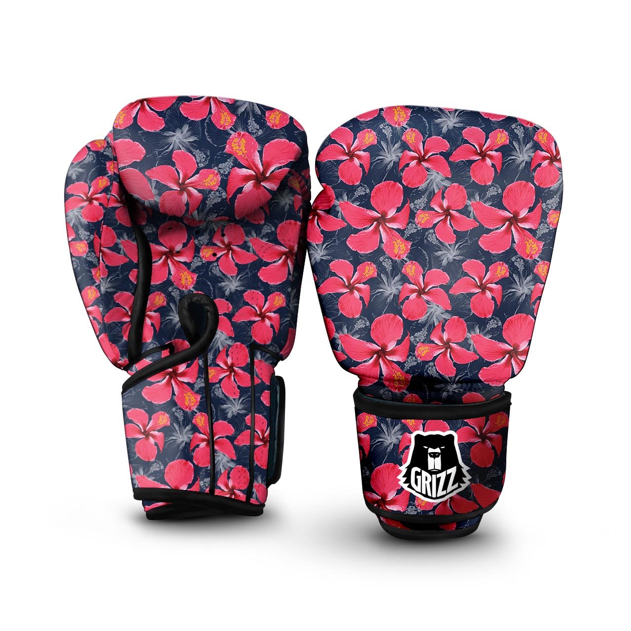 Hawaii Night Tropical Print Pattern Boxing Gloves