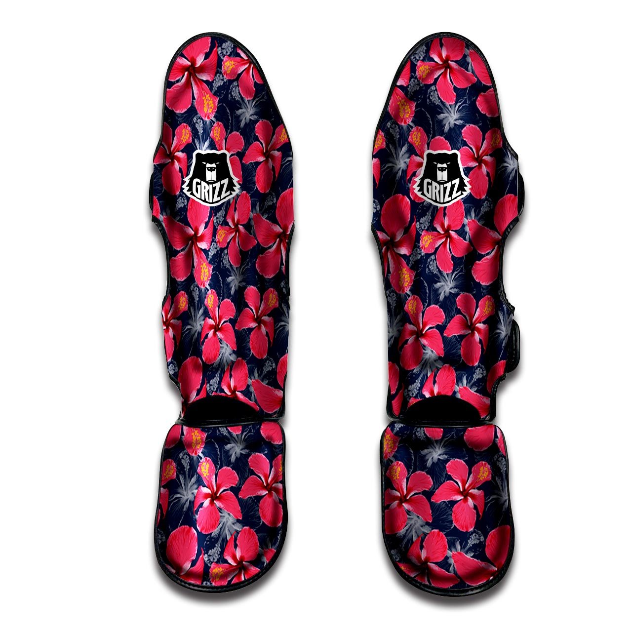 Hibiscus Flowers Tropical Print Pattern Muay Thai Boxing Shorts main image 1