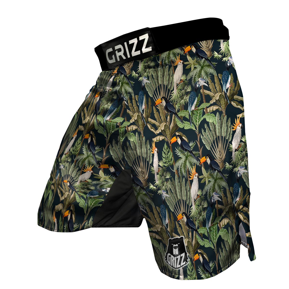 Tropical Toucan Parrot Print Pattern MMA Shorts-grizzshop