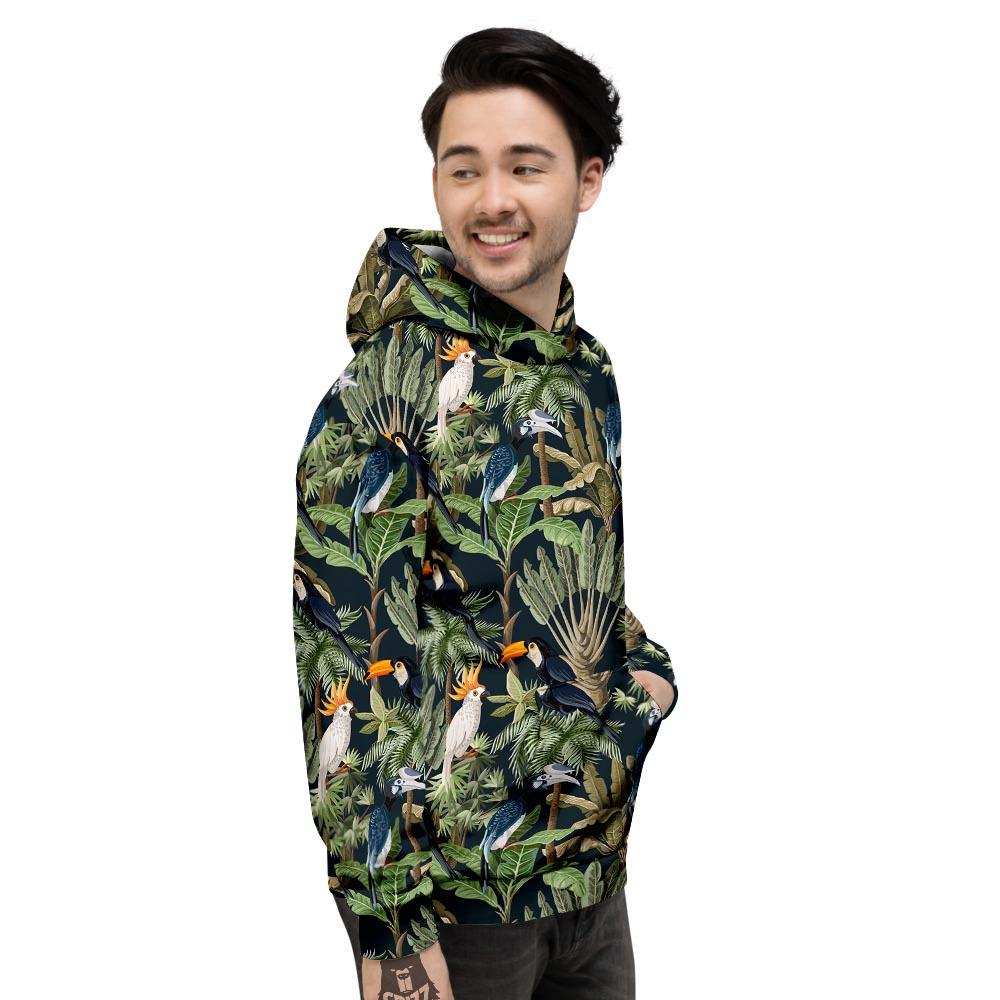 Tropical Toucan Parrot Print Pattern Men's Hoodie-grizzshop