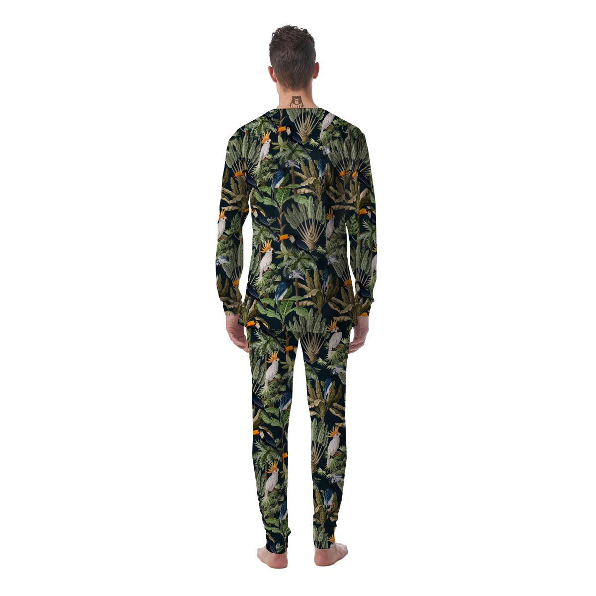 Tropical Toucan Parrot Print Pattern Men's Pajamas-grizzshop