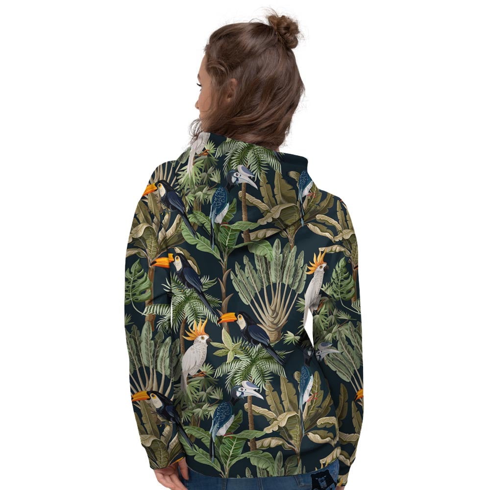 Tropical Toucan Parrot Print Pattern Women's Hoodie-grizzshop