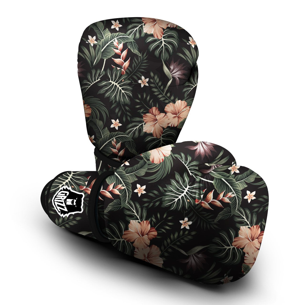 Tropical Watercolor Print Pattern Boxing Gloves-grizzshop