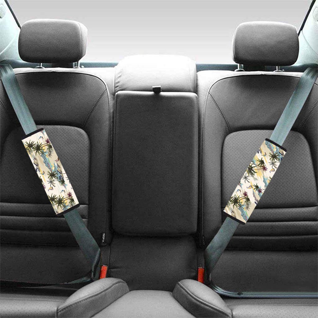 Tropical Palm Lead Island Print Seat Belt Cover-grizzshop