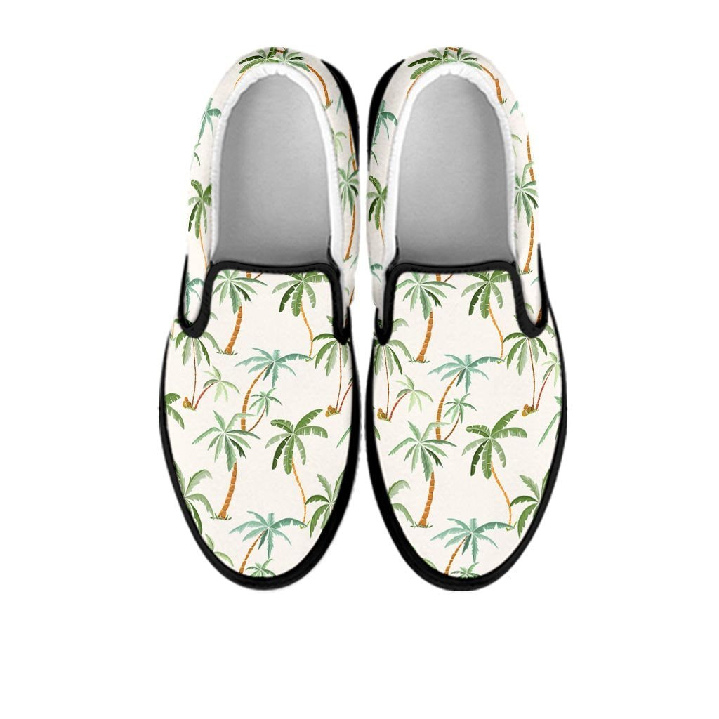 Tropical Palm Tree Hawaiian Print Men's Slip On Sneakers-grizzshop