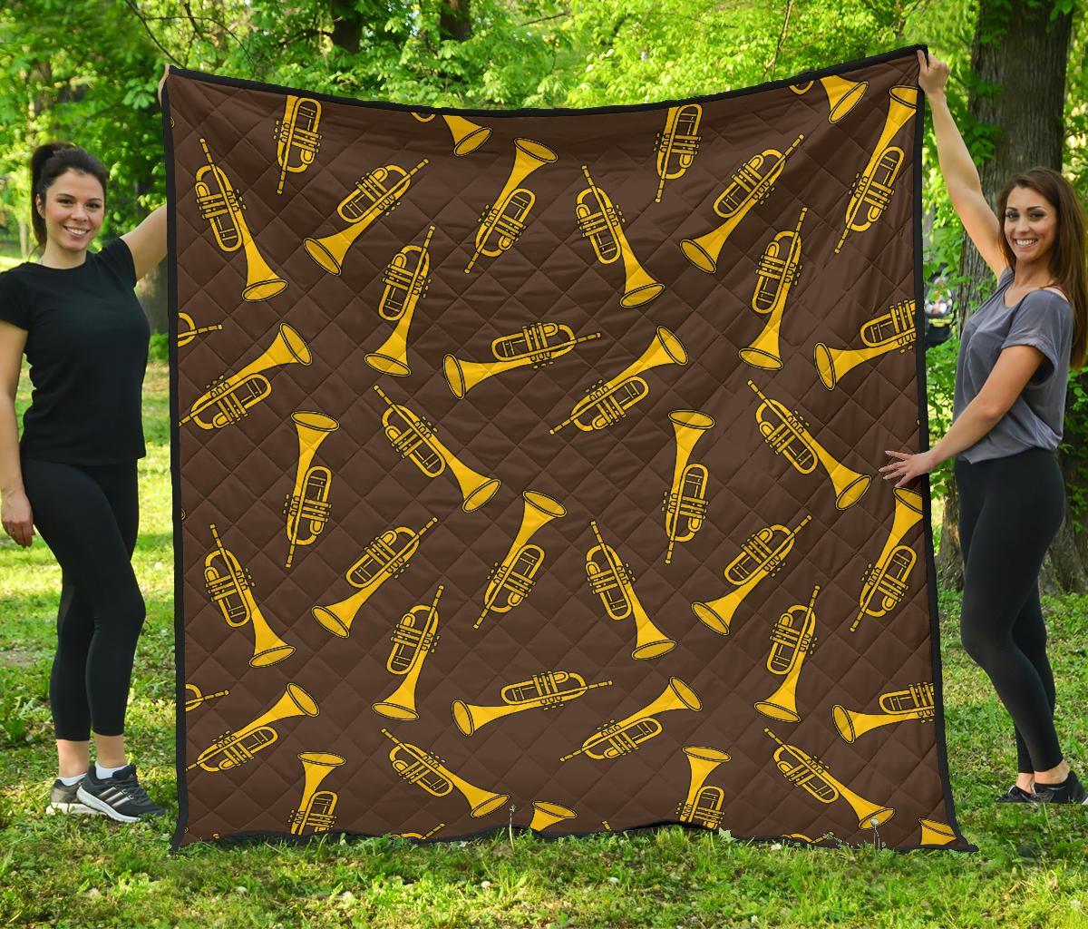 Trumpet Pattern Print Quilt-grizzshop
