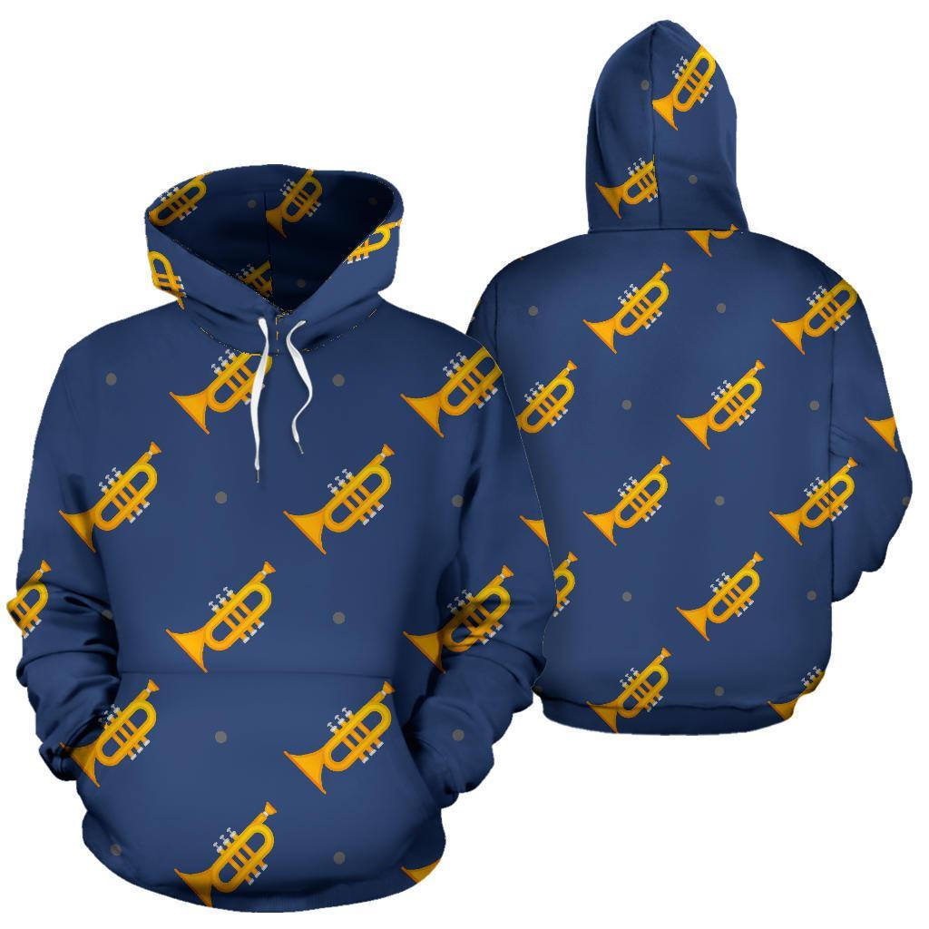 Trumpet Print Pattern Men Women Pullover Hoodie-grizzshop