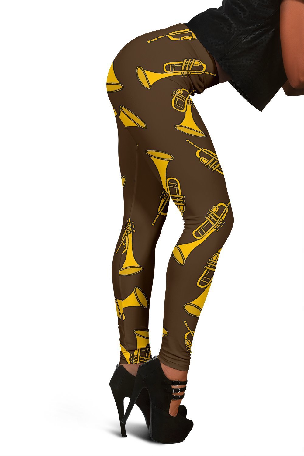 Trumpet Pattern Print Women Leggings-grizzshop