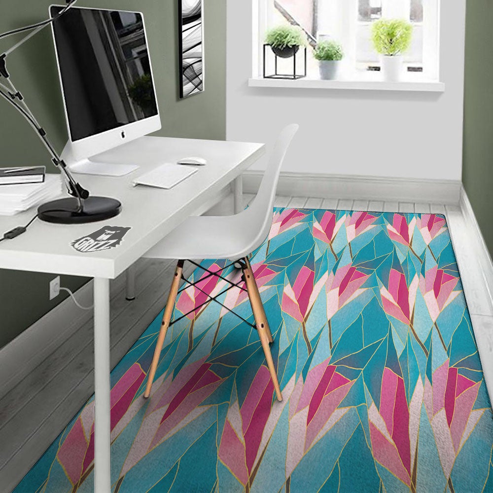 Tulip Polygon Print Pattern Floor Mat-grizzshop