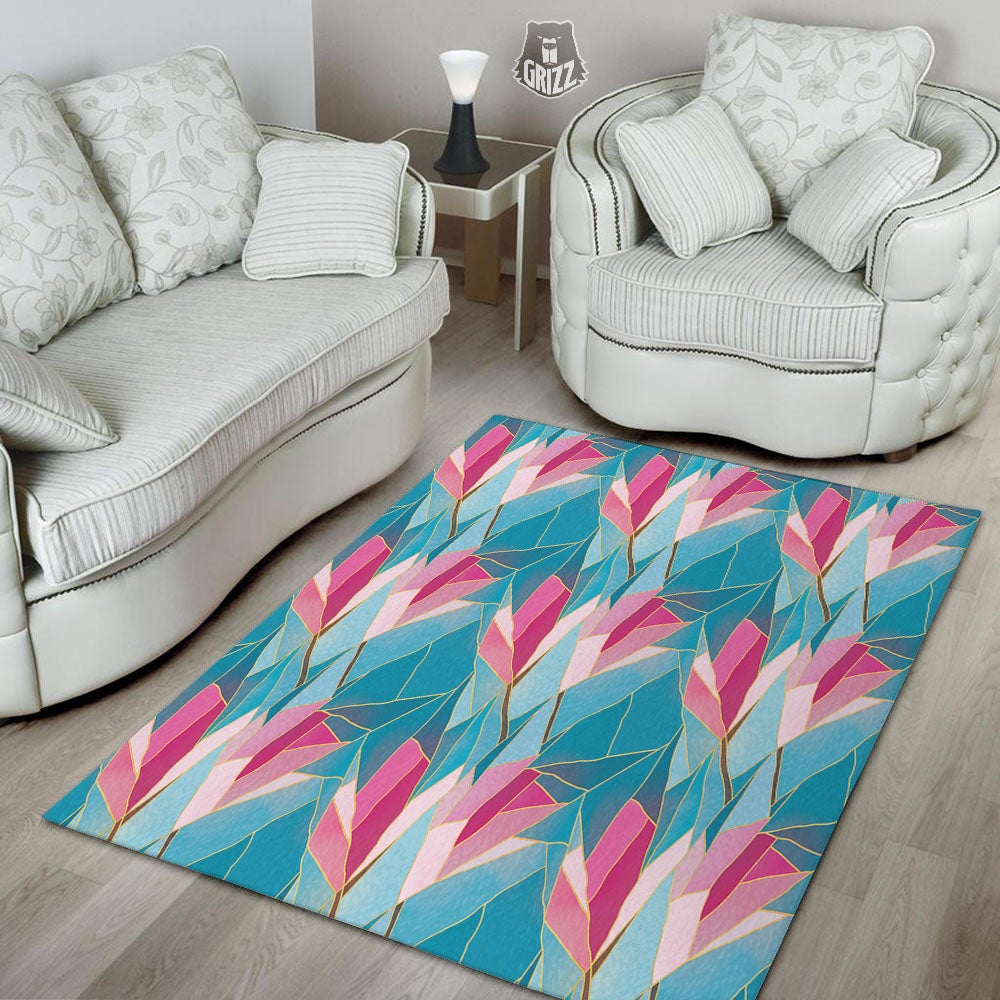 Tulip Polygon Print Pattern Floor Mat-grizzshop