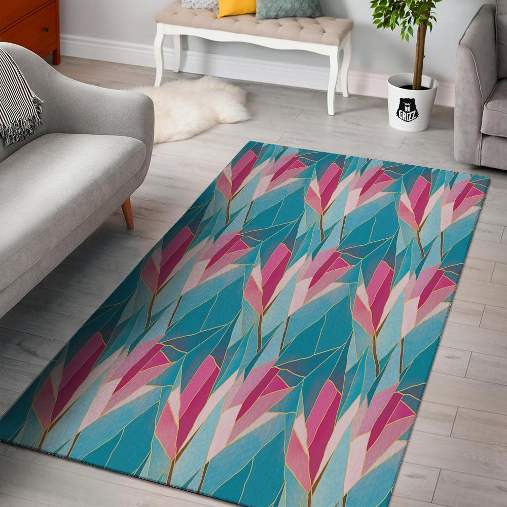 Tulip Polygon Print Pattern Floor Mat-grizzshop