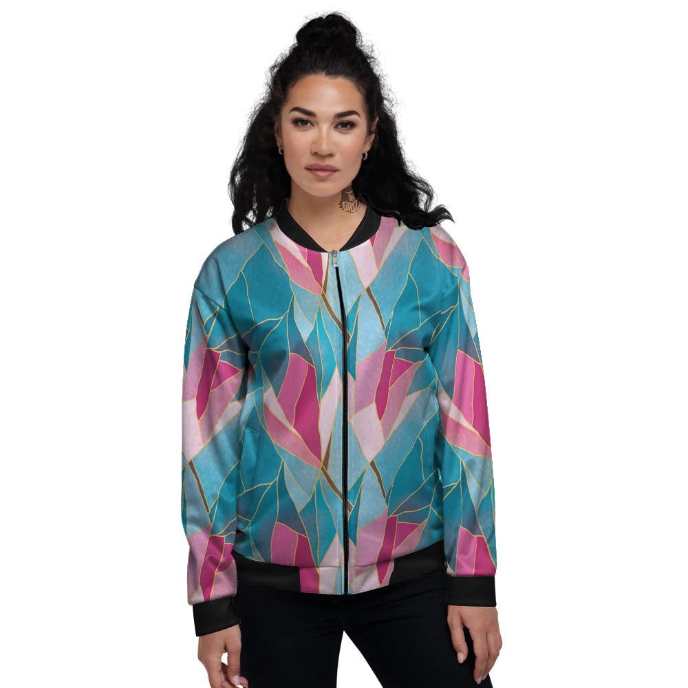 Trumpet Print Pattern Women Casual Bomber Jacket