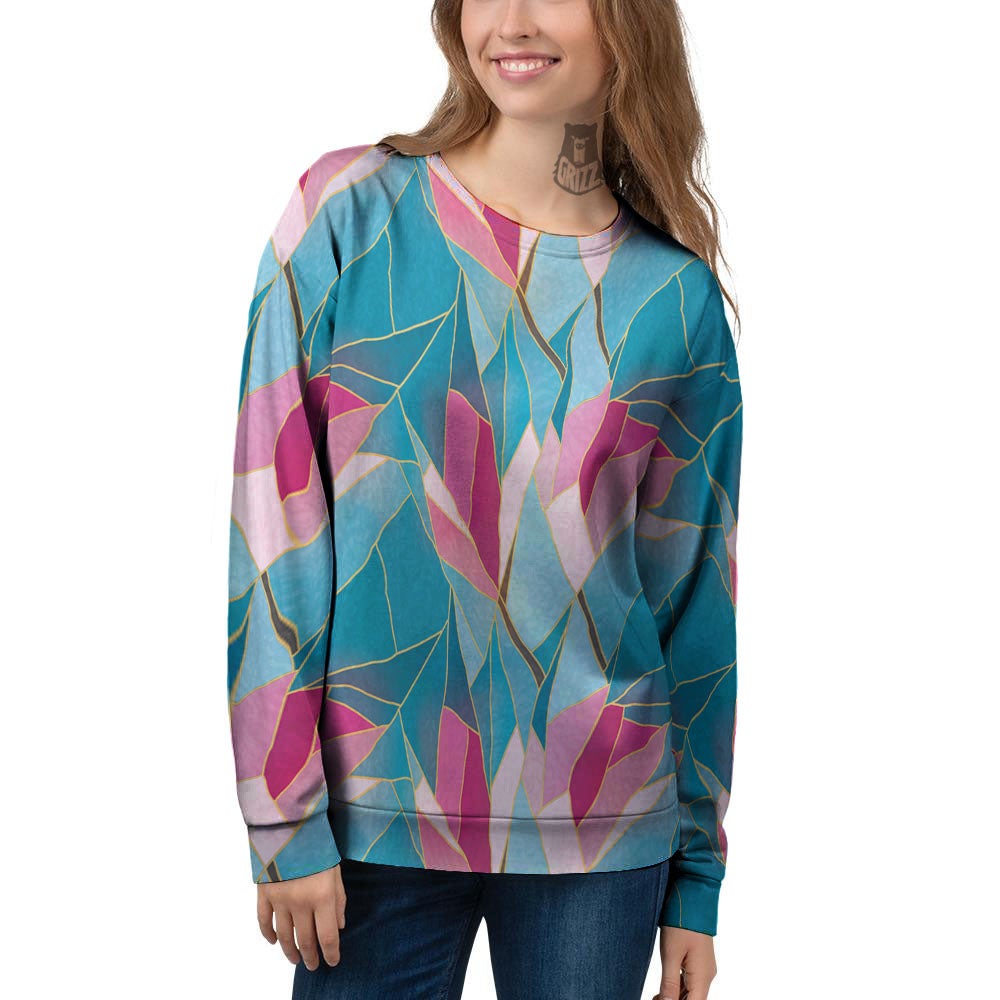Tulip Polygon Print Pattern Women's Sweatshirt-grizzshop