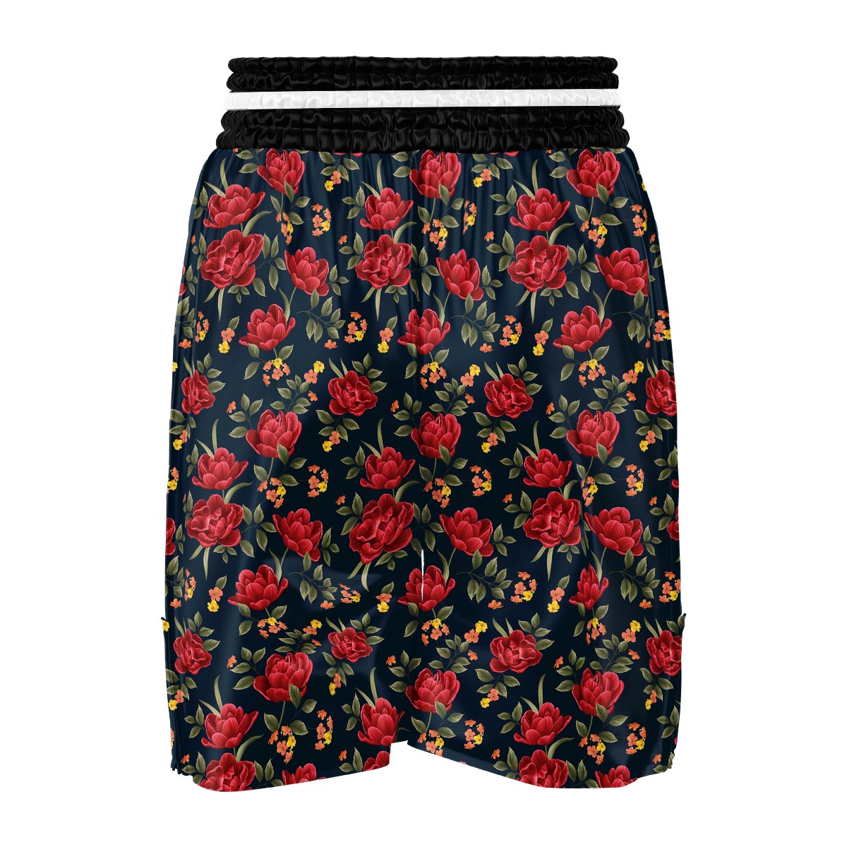 Tulip Red Print Pattern Boxing Shorts-grizzshop