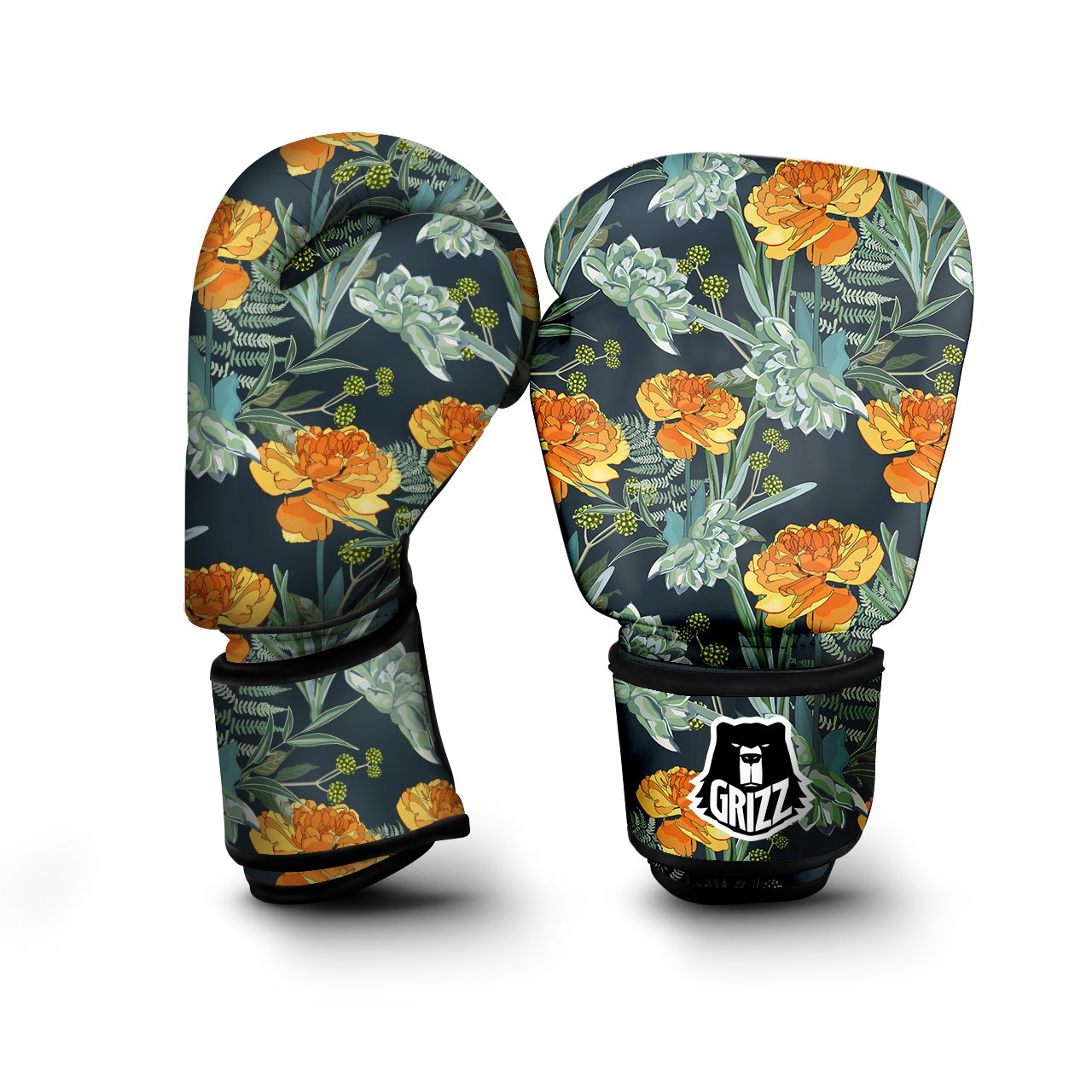 Tulip Spring Yellow Print Pattern Boxing Gloves-grizzshop